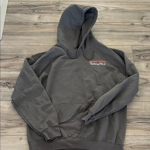 see america Other - Charcoal Hoodie with Grand Teton National Park Design